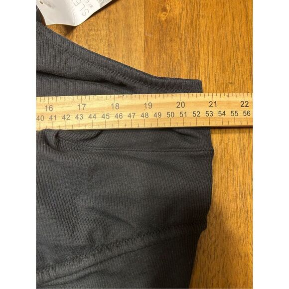 Lane Bryant CACIQUE Rib Keyhole High Leg Thong Bodysuit BLACK Plus Size 26/28 - Picture 6 of 9